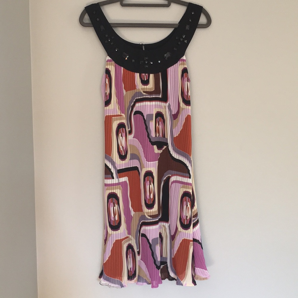 Fall/Autumn Beaded, Pleated Dress